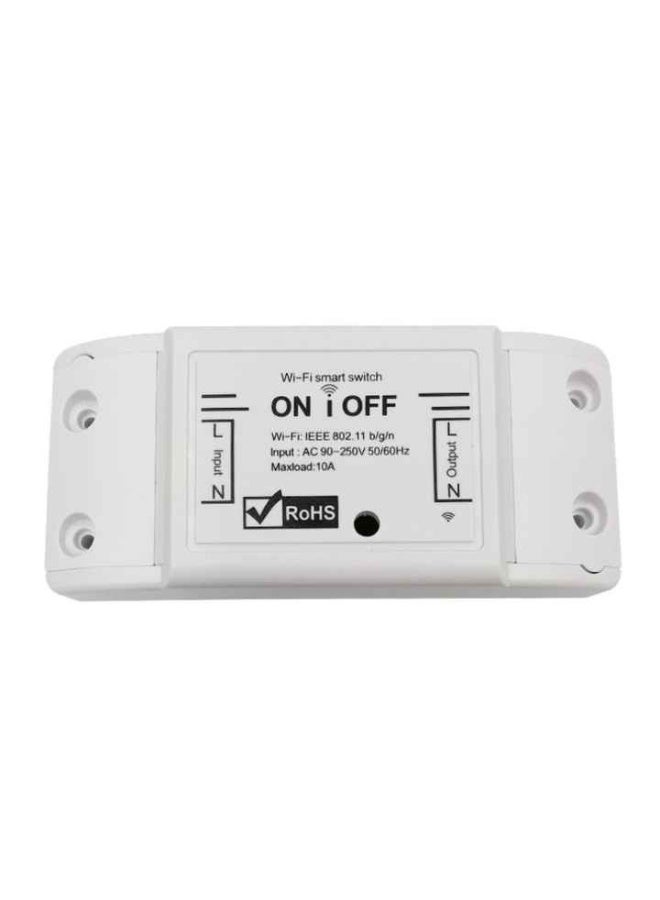 Smart Home Wireless Wifi relay switch, Neutral Wire Required, No Hub Required, Compatible with Google Home, Push Button & App Remote Control, Timing Function & Voice Control (Pack of 1)
